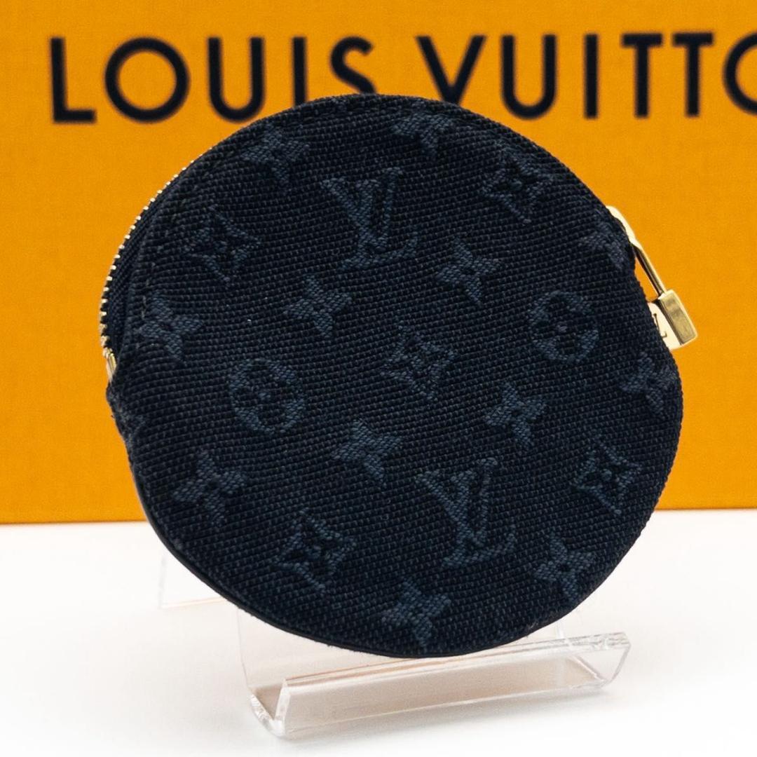 【極美品】ルイヴィトン　ポルトモネロン　モノグラムミニ　ケース　ネイビー