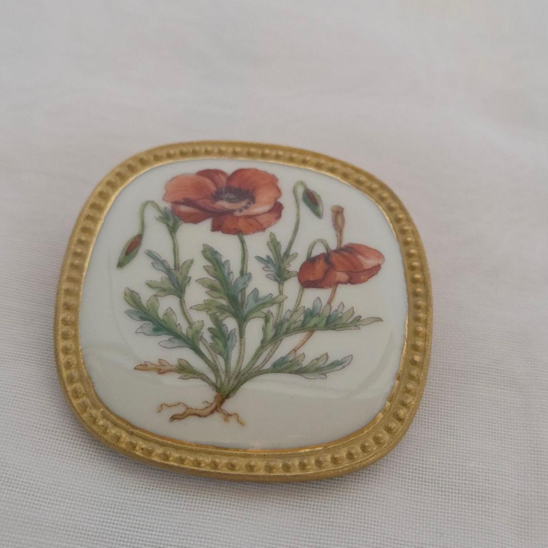 アラン　ロイヤルコペンハーゲン　フローラダニカ　ブローチ