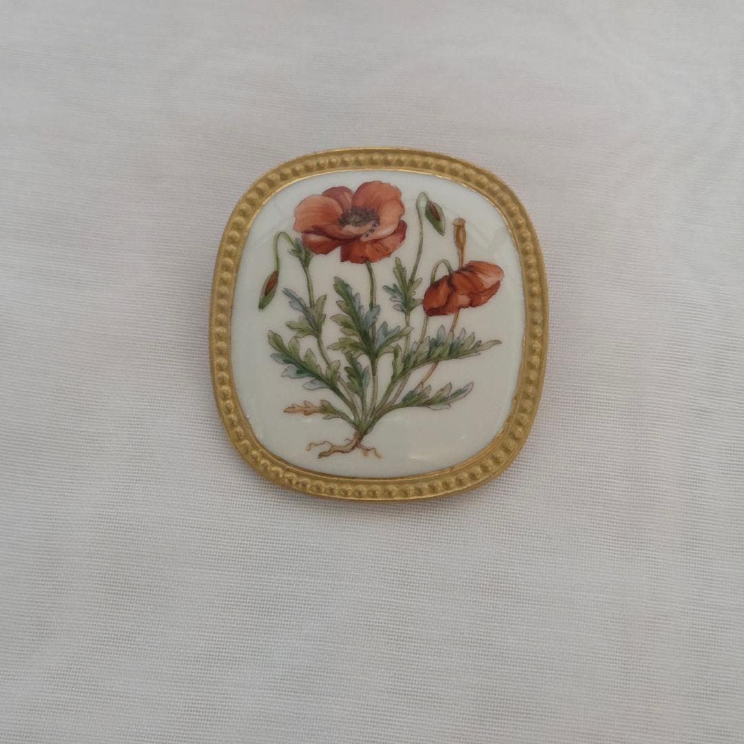 アラン　ロイヤルコペンハーゲン　フローラダニカ　ブローチ