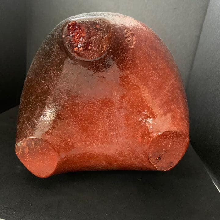 幻の陶芸家 有馬 太閤窯 初代 小西平内 作 赤楽焼 綿ぼうし 手あぶり 茶道具