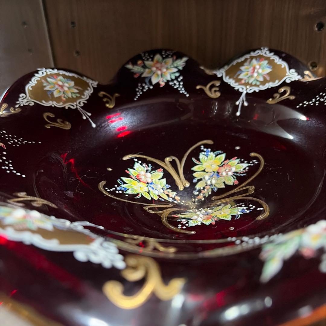 ベネチアンガラス　カップとソーサーセット