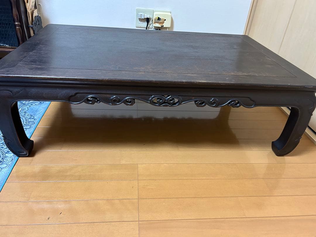 アンティーク木製明治〜昭和初期装飾座卓★ローテーブル座敷机【送料込み】