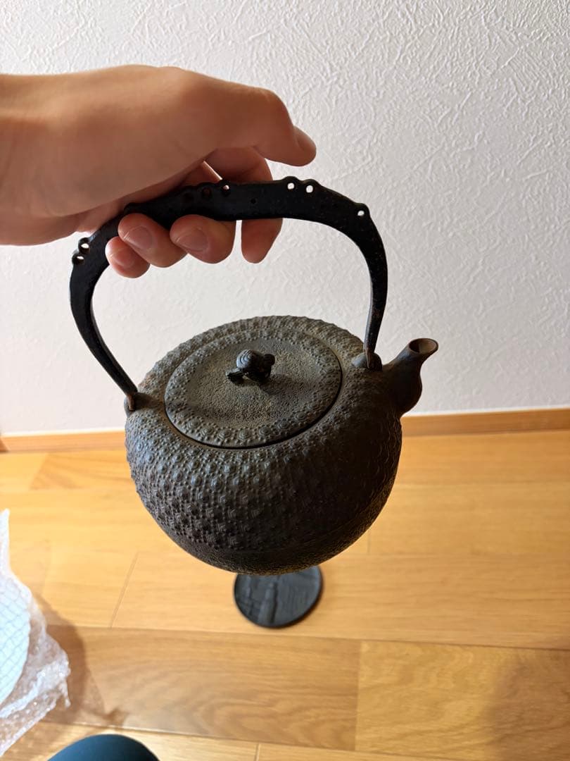 鋳鉄製 鉄瓶と鍋敷きセット