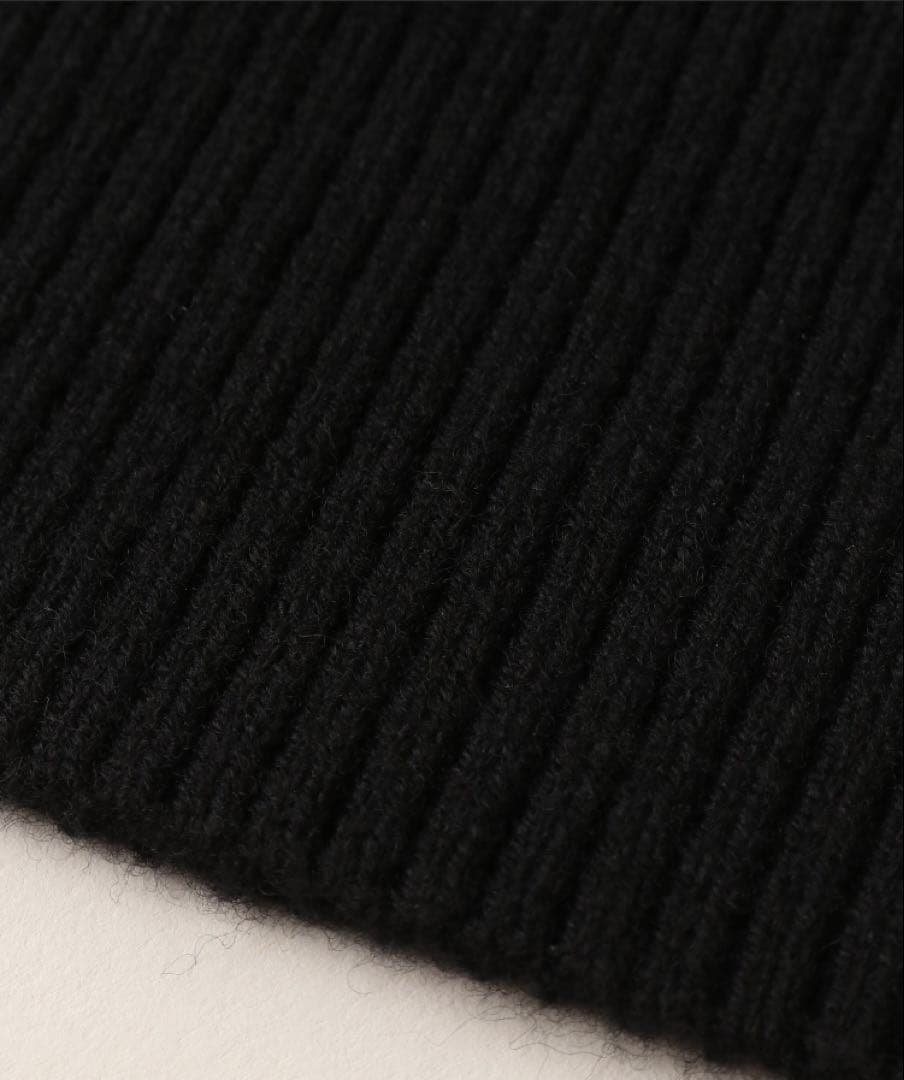 AP STUDIO ウールカシミヤニットビーニー　ブラック