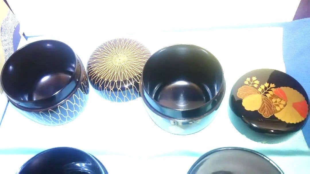 中棗三つと寸切一つの四つ、網目中棗を含む。