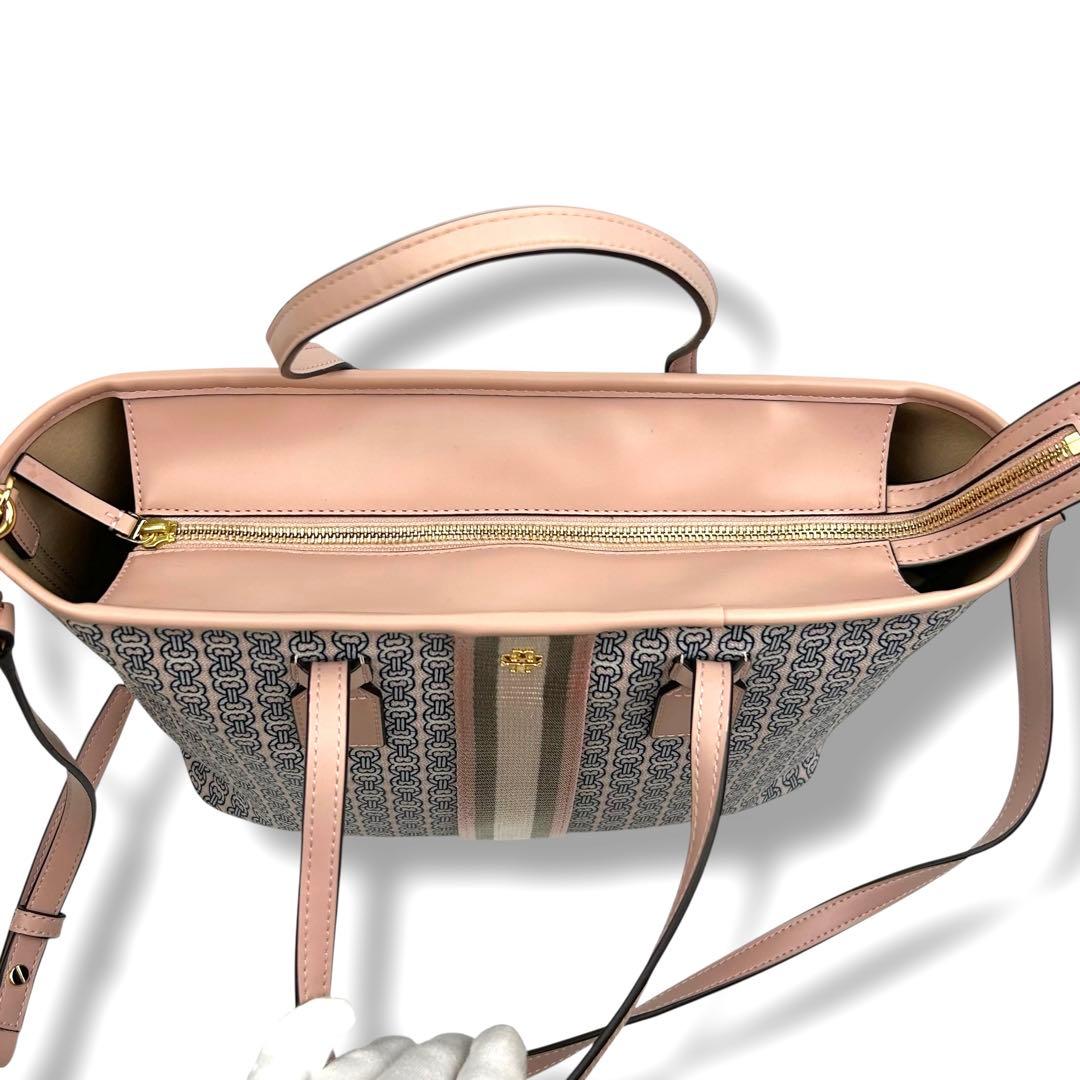 TORY BURCH ショルダーバッグ 2way A4 ハンドバッグ 総柄