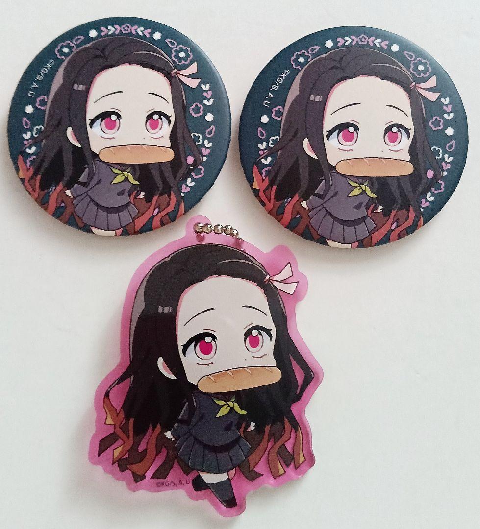 鬼滅の刃　ねずこ　キメツ学園　AGF2019 アクリルチャーム　缶バッジ