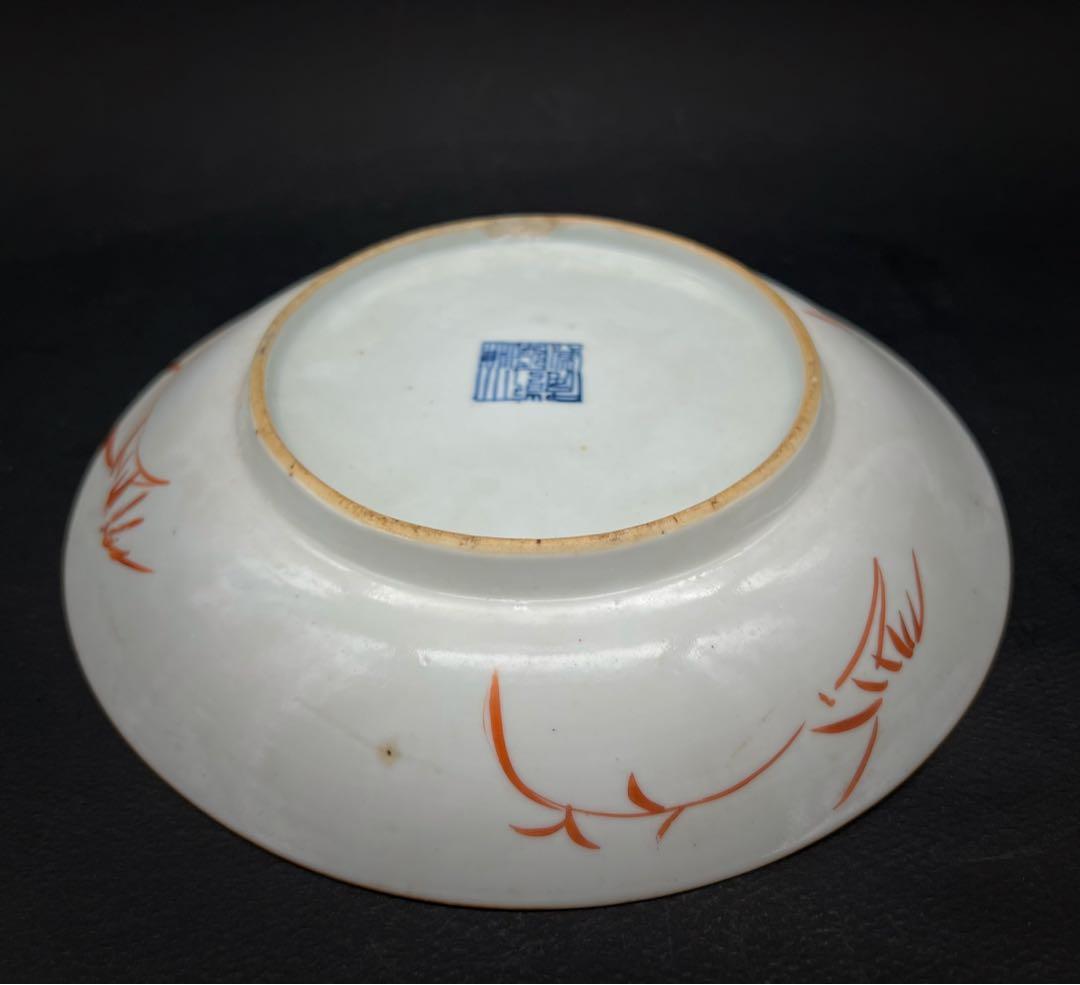 中国美術 古玩 大清乾隆年製 什錦大盤 中国磁器