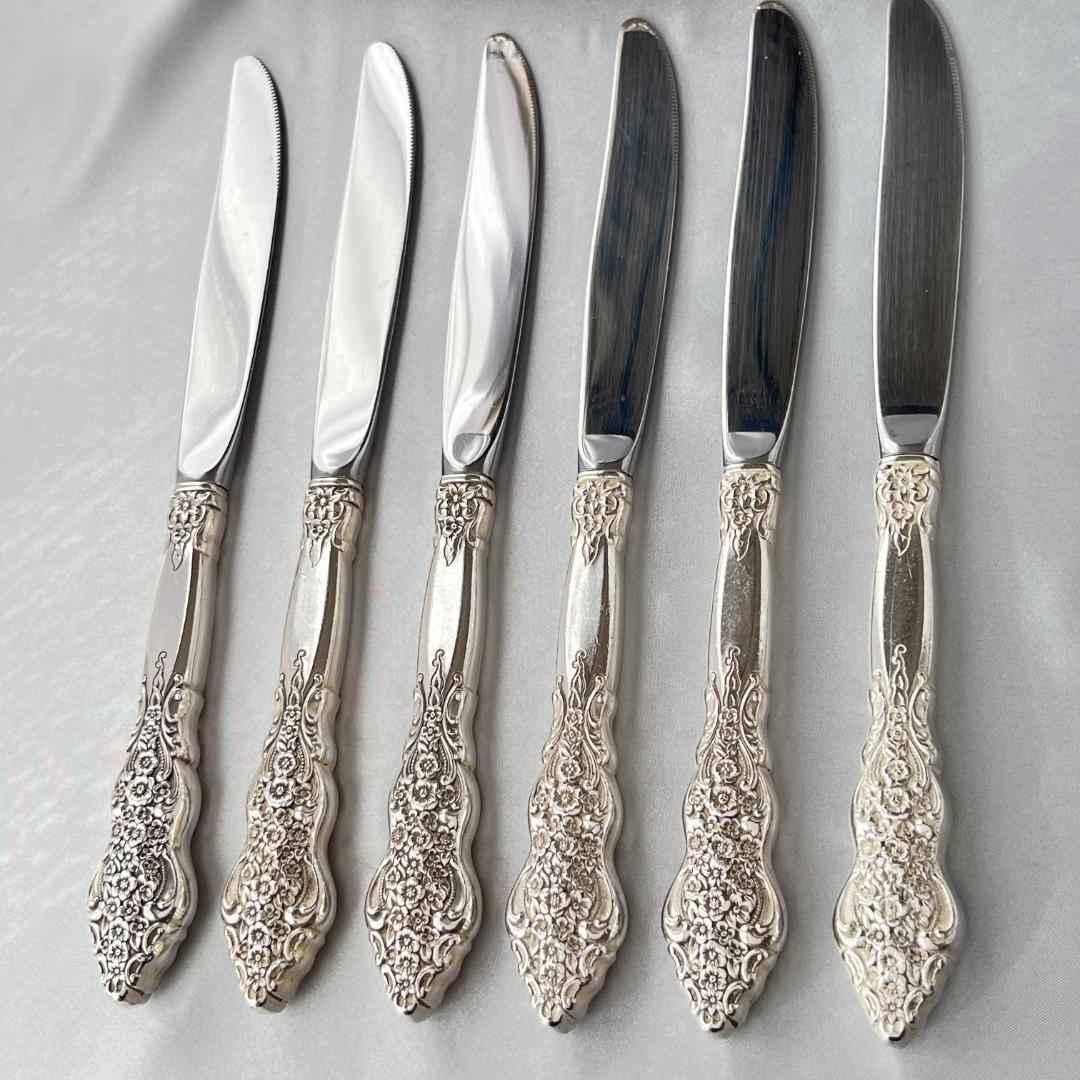 【Rogers Bros】ディナーナイフ 6本 RENAISSANCE 華麗！！
