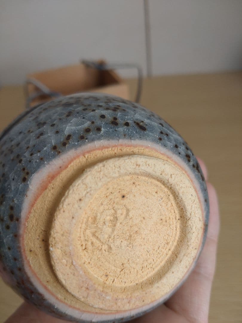 【限定品】陶芸家　加藤健　鼠志野　湯呑　源九郎窯　美品　本物　桃山陶