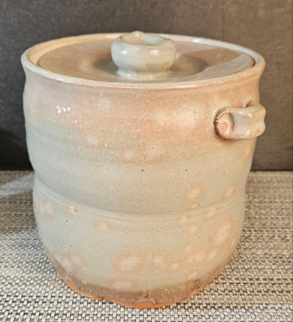 県無形文化財　日本工芸会正会員　名工 岡田裕 作　萩焼　水指　共箱　未使用品！