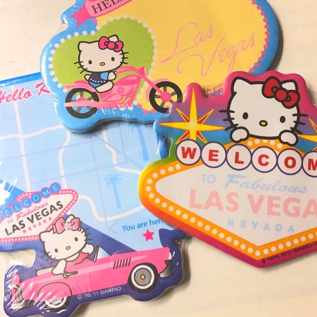 SANRIOレトロ　キティ ラスベガス 【新品】付箋3点セット　海外