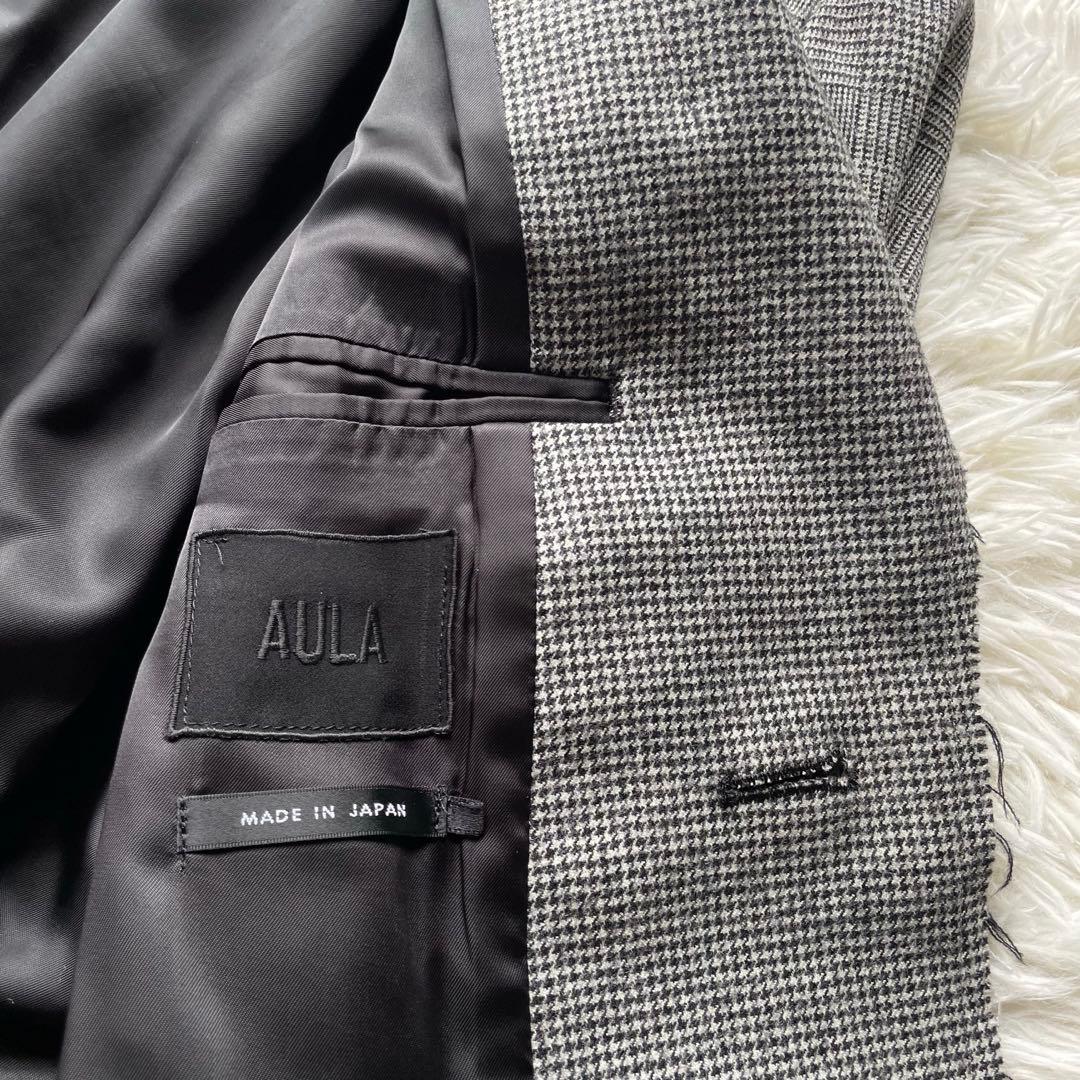 アウラ　極美品カットオフベロア切り替えチェスターコート　ロング