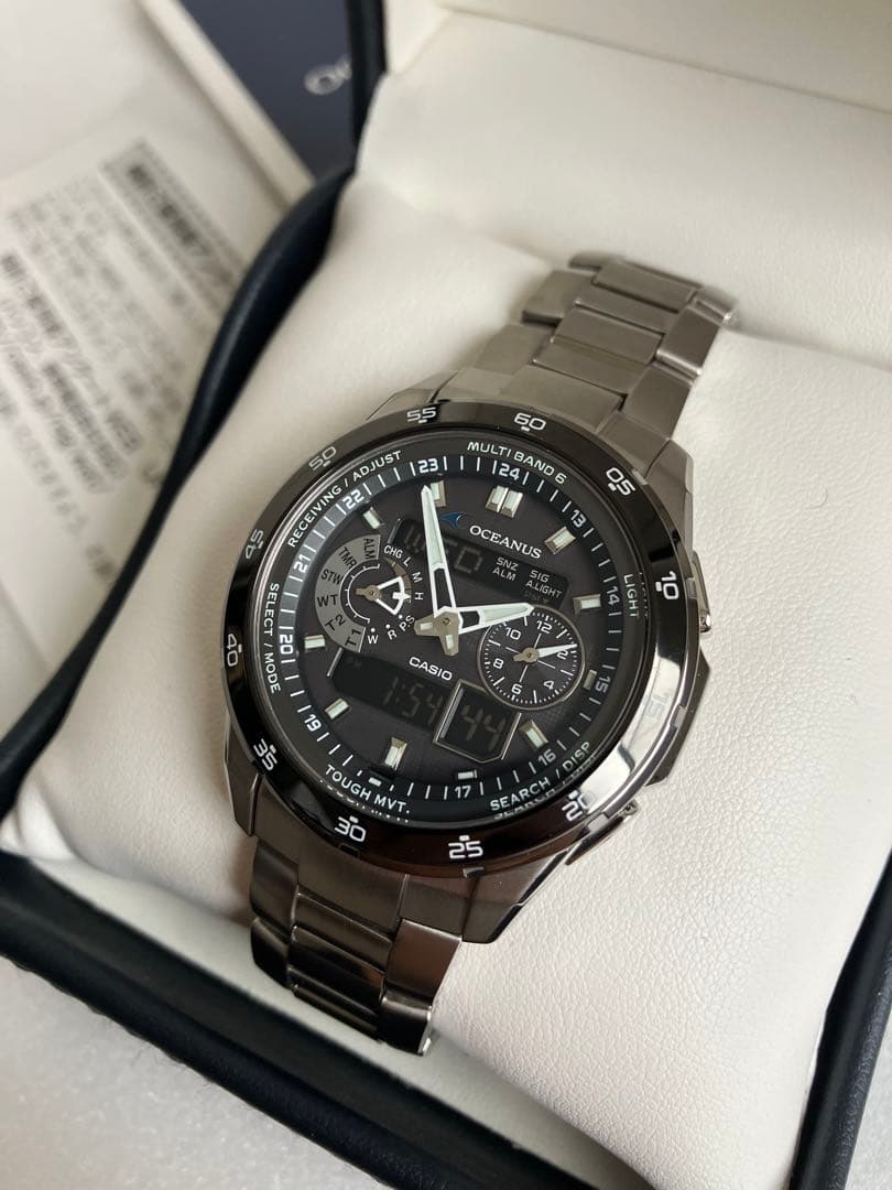 OCEANUS オシアナス OCW-T400 デジアナ　電波ソーラー　チタン