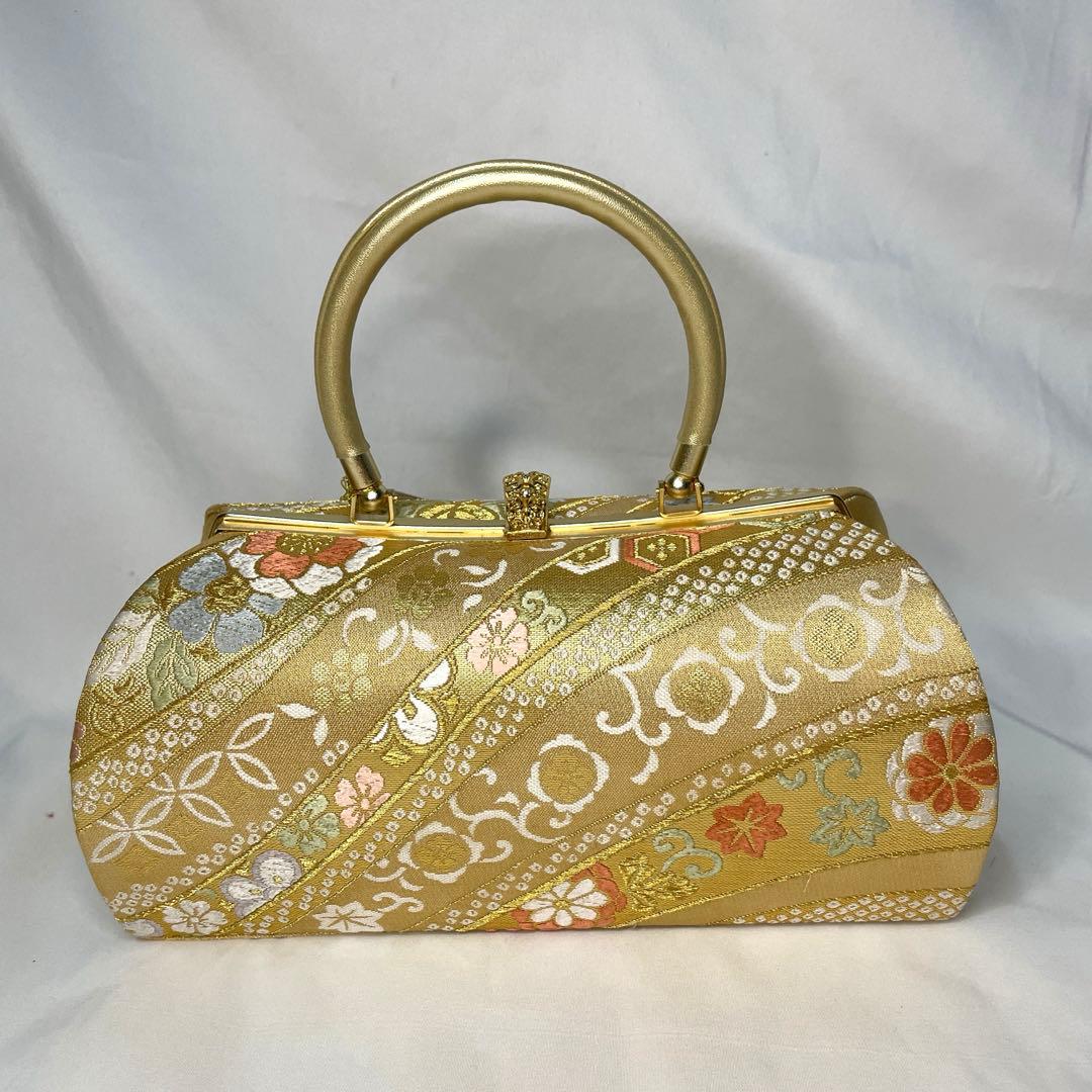 新品　草履　バッグ　セット　フリーサイズ　最高級正絹帯地　ゴールド系　留袖　振袖