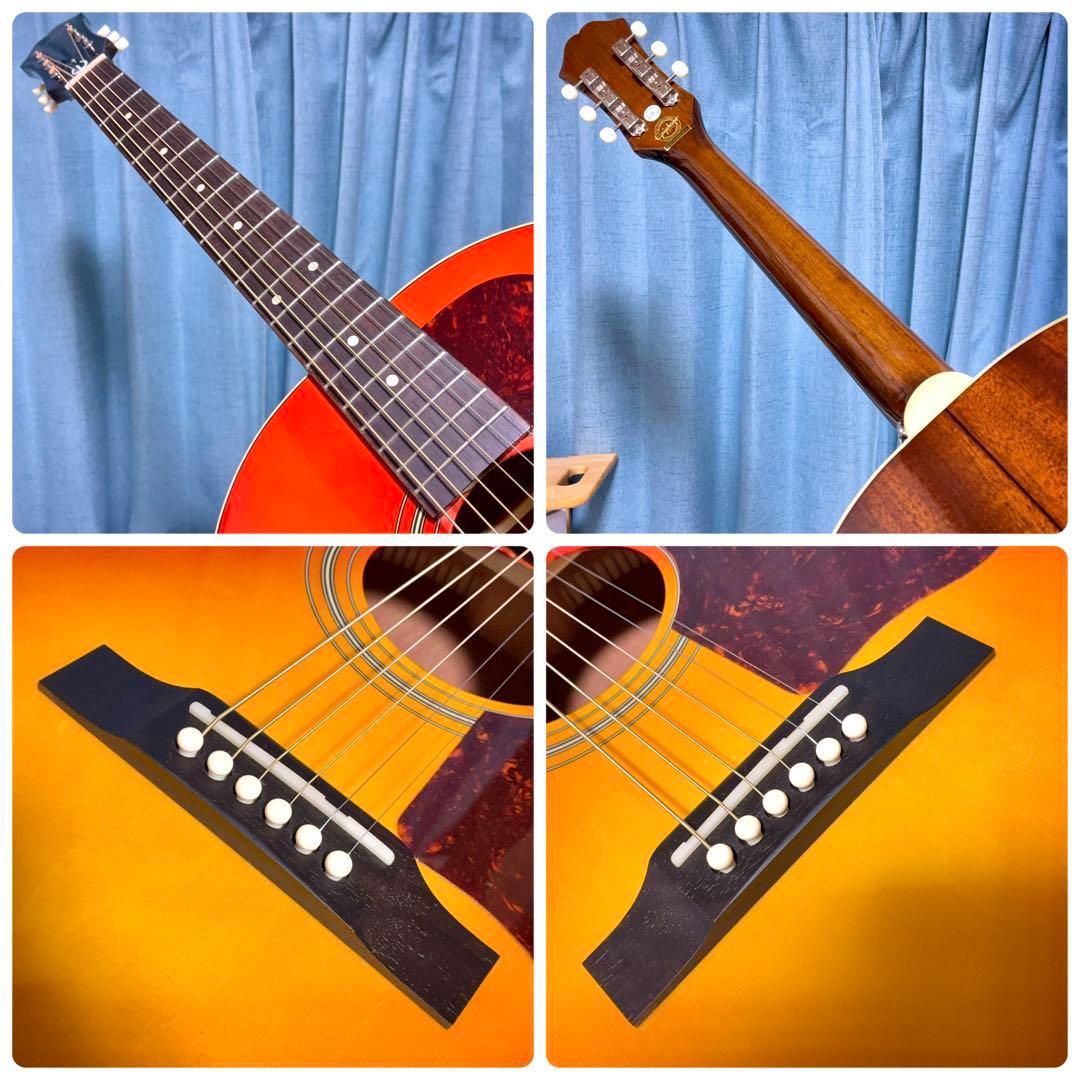 【牛骨★ギブソン直系】エピフォン☆EJ-45！オレンジ！【弾き易く調整☆新品弦】