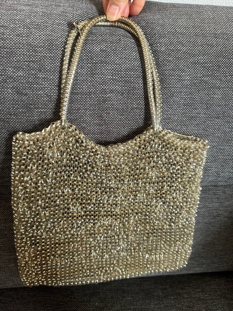 ANTEPRIMA ワイヤーバッグ　シルバー系　スクエア