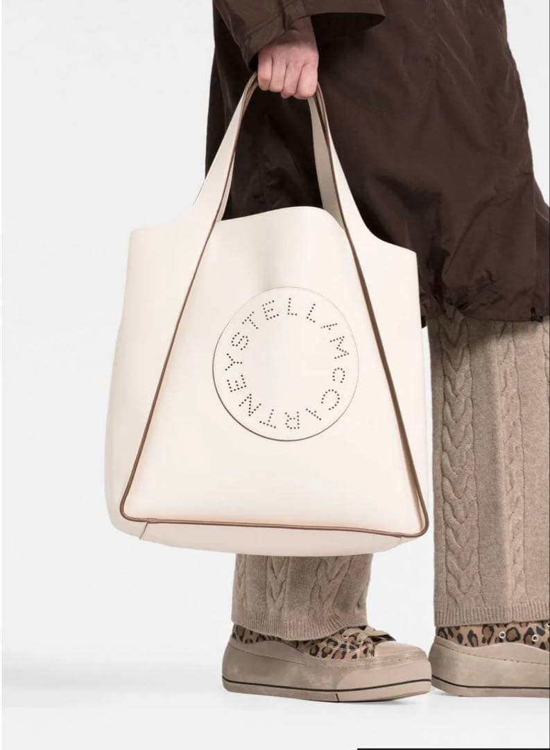 Stella McCartney スクエア ロゴトートバッグ ポーチ付 肩掛け