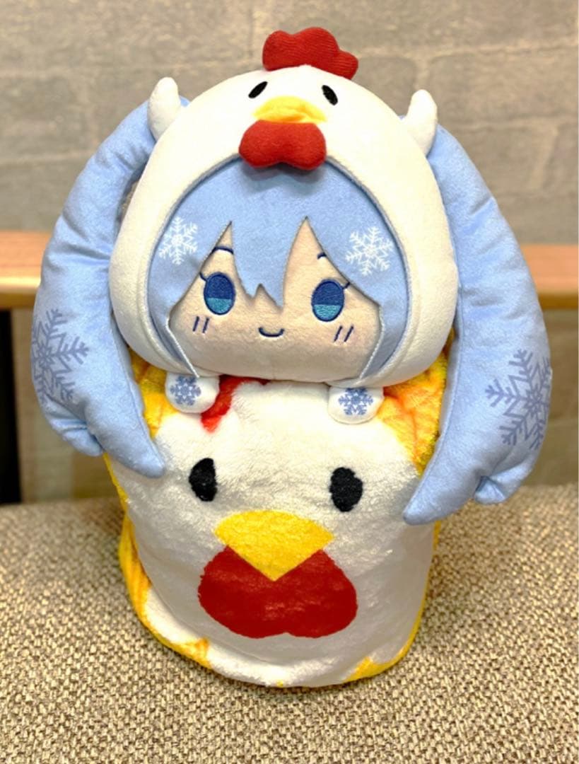 初音ミク　雪ミクのなりきり！からあげクンブランケット