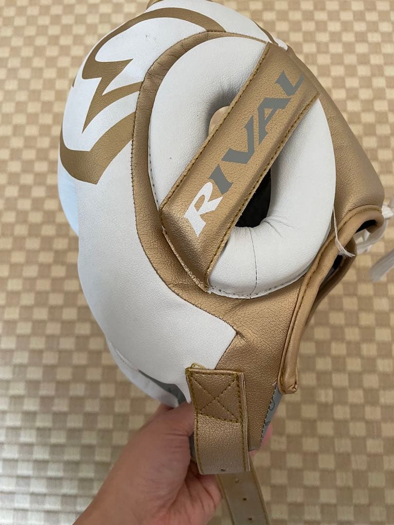 Rival(ライバル)RHG100 ヘッドガード/ホワイト×ゴールド