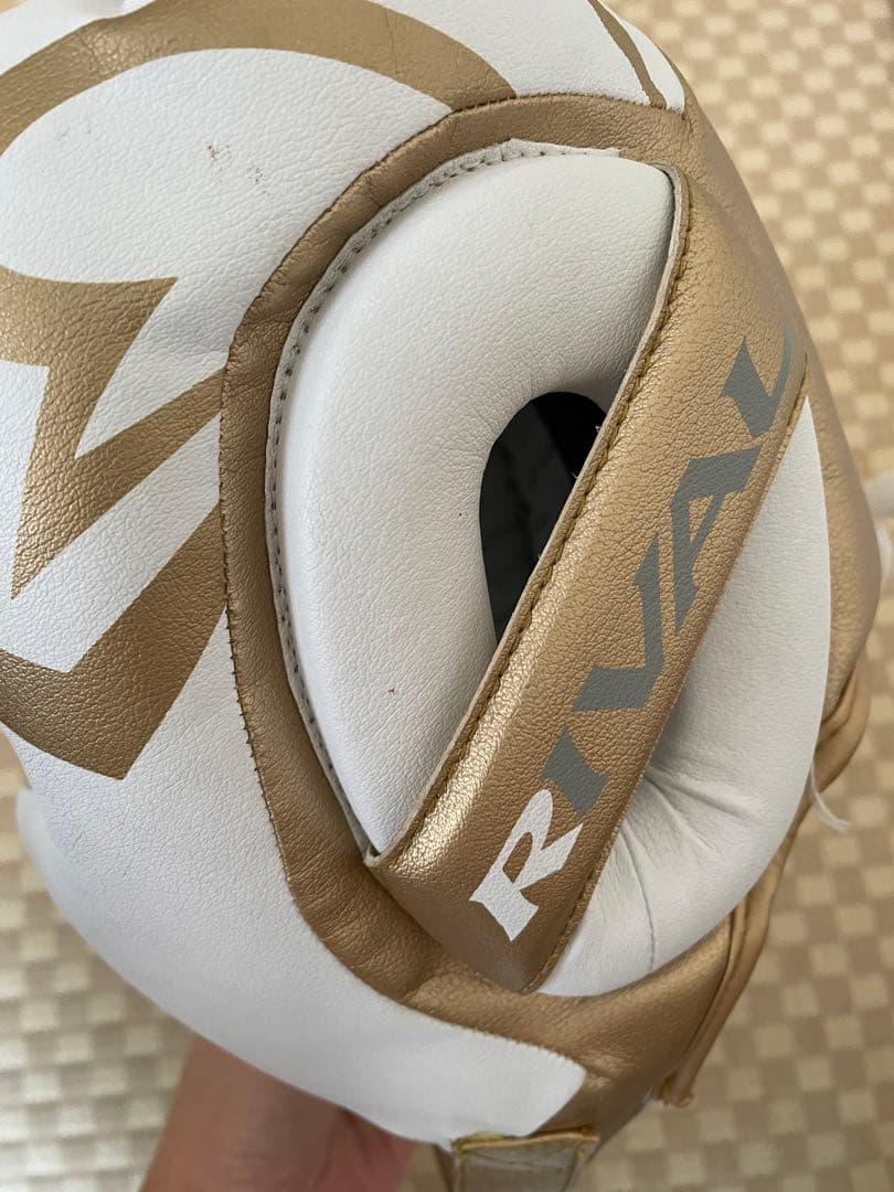 Rival(ライバル)RHG100 ヘッドガード/ホワイト×ゴールド