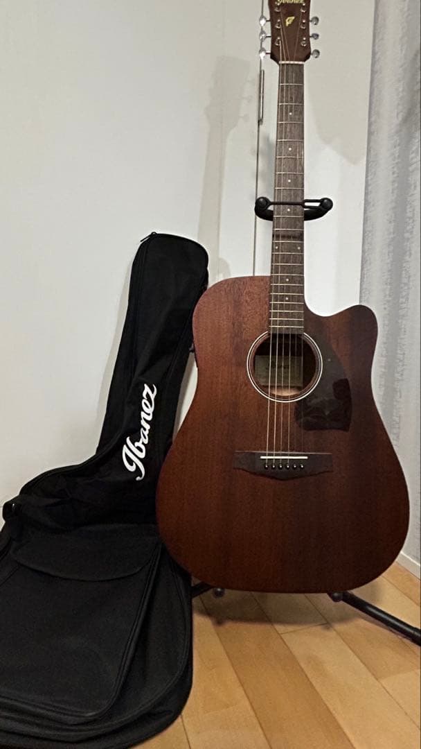 Ibanez アコースティックギター ブラウン ギターケース付き
