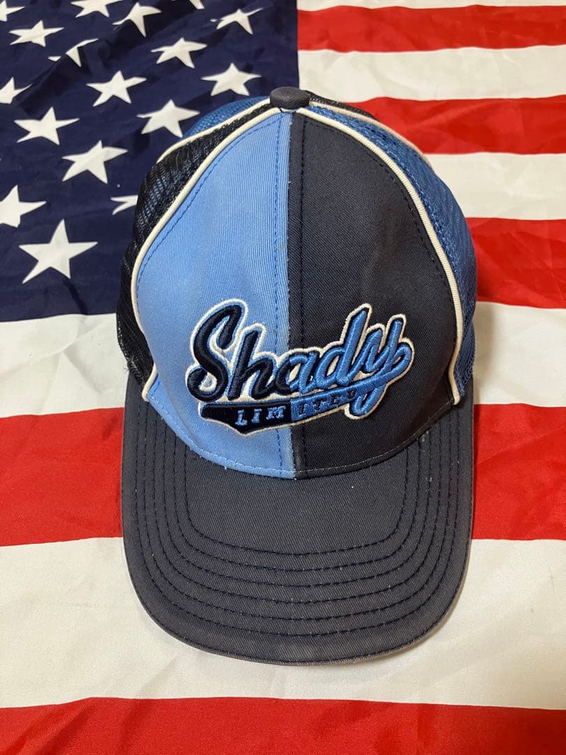 00s shady ltd EMINEM ベースボールキャップ メッシュ 青