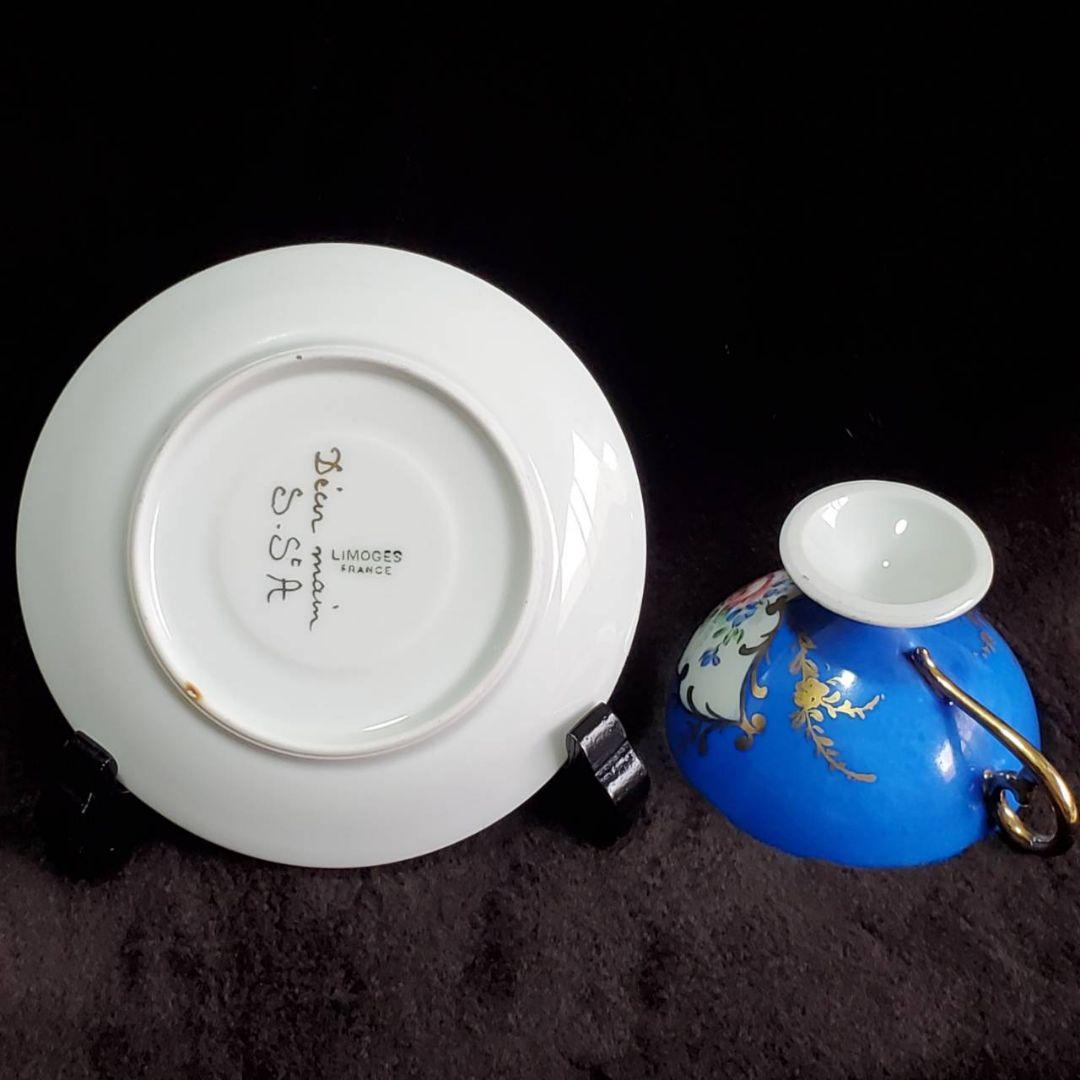 コレクションに　1客単品売りです✨フランス骨董品　アンティークリモージュ　5色