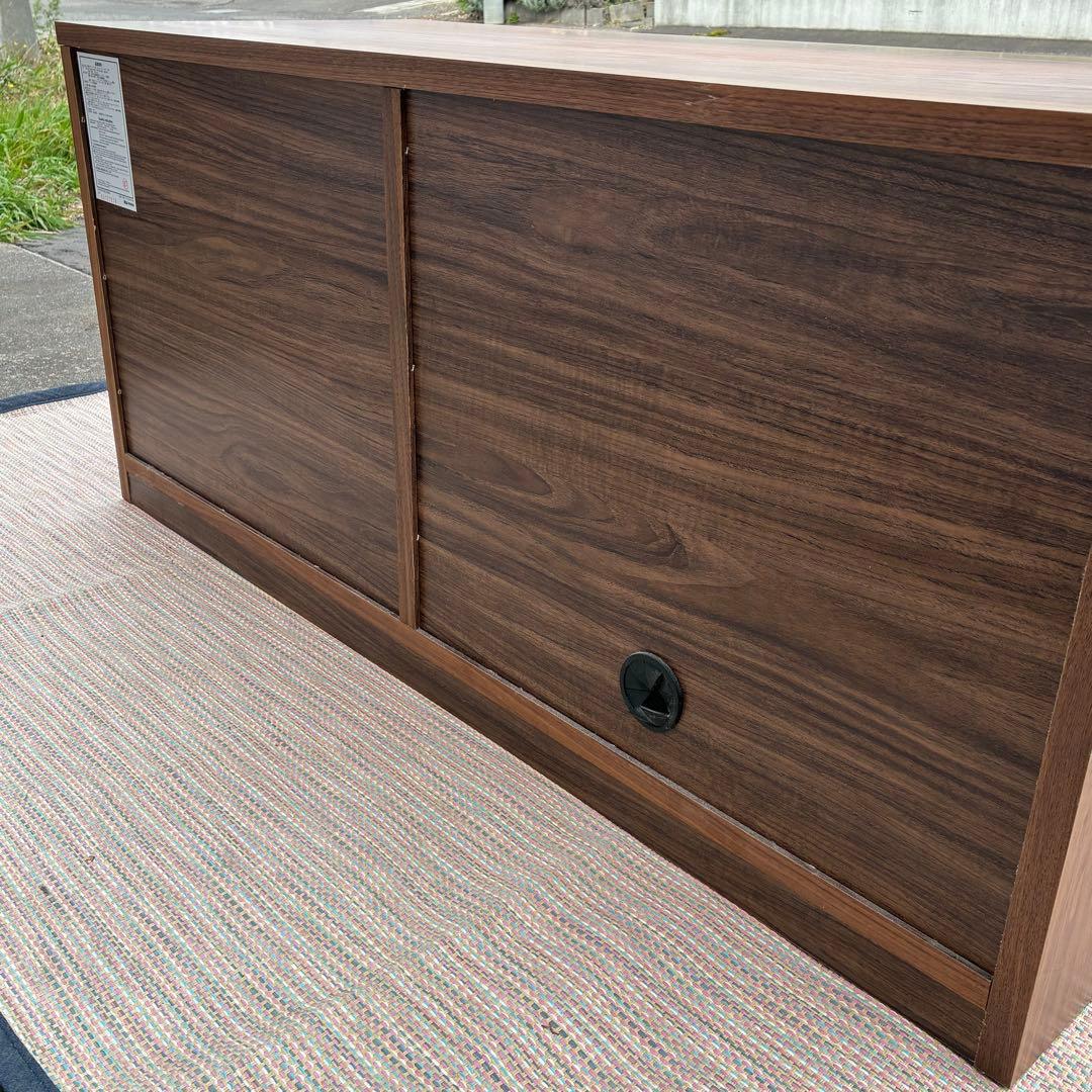 【送料込】無印良品　木製ＡＶラック　テレビ台　ウォールナット材　幅110cm