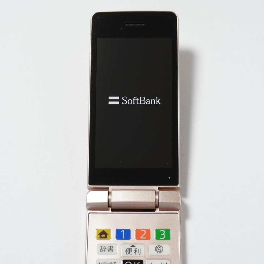 かんたん携帯10 807SH ゴールド SIMロック解除済 SD付 ソフトバンク