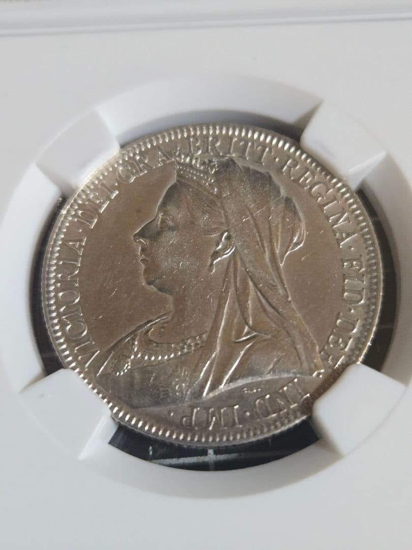 イギリス フローリン ヴィクトリア オールドヘッド 1985 NGC AU-D