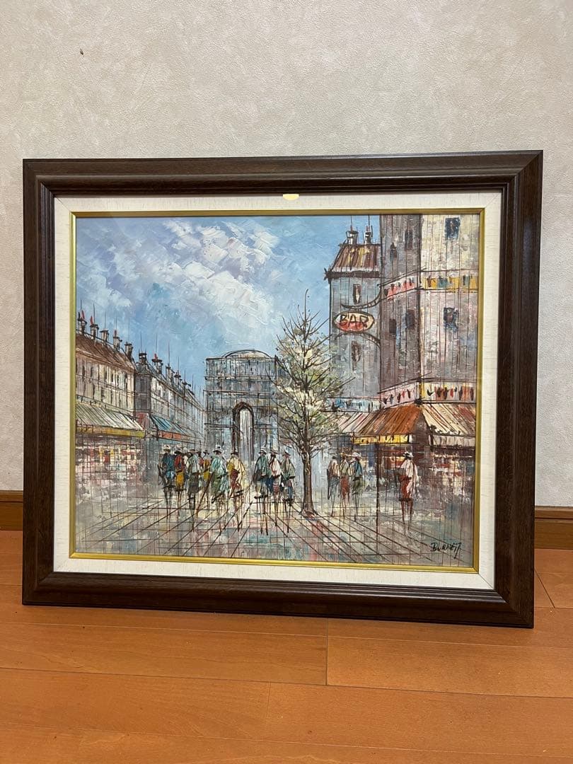 パリ　油絵　絵画　 Caroline Burnett キャロライン バーネット