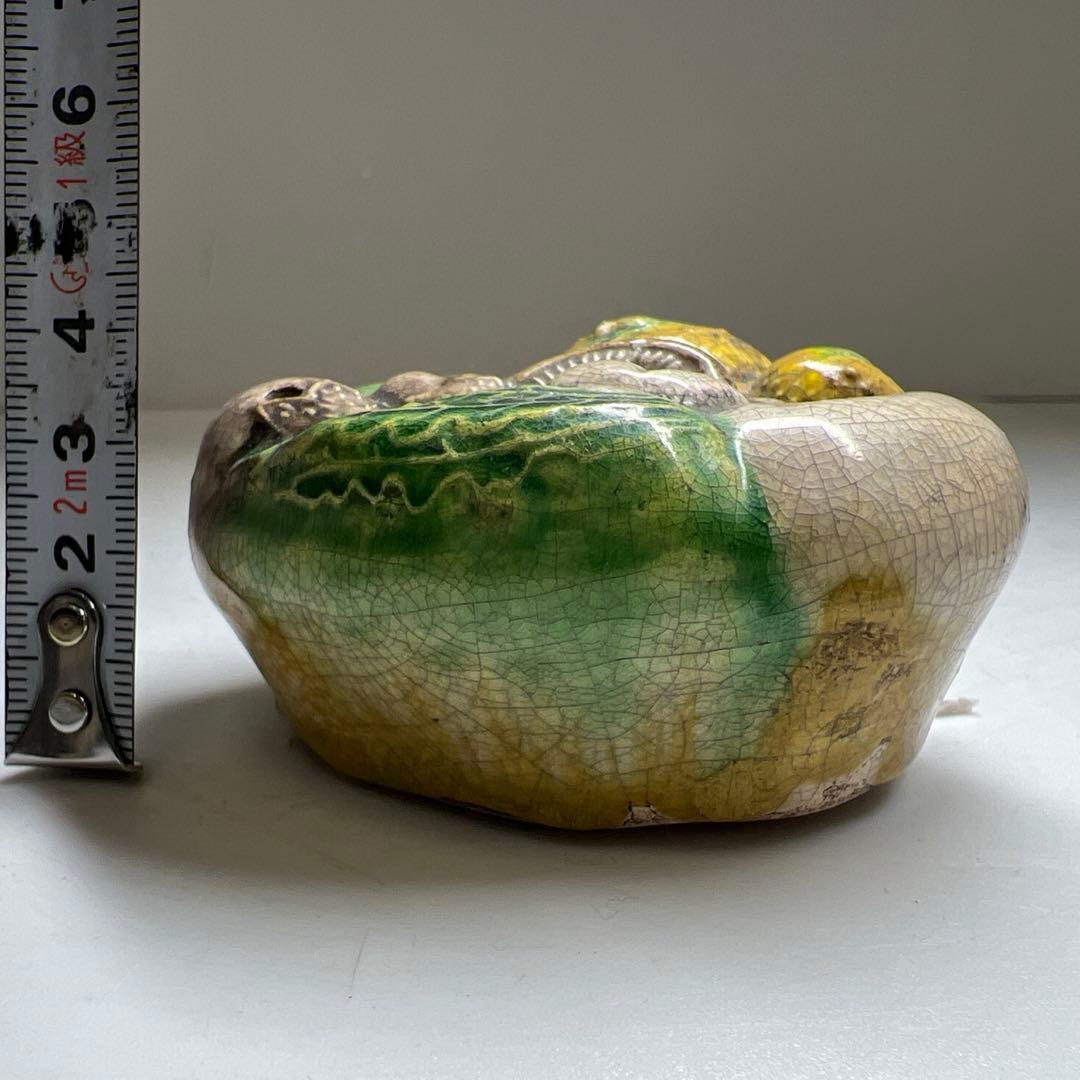 古代　中国　出来良　唐三彩水滴　幅約8㎝　東Y7-0522⭐︎2F