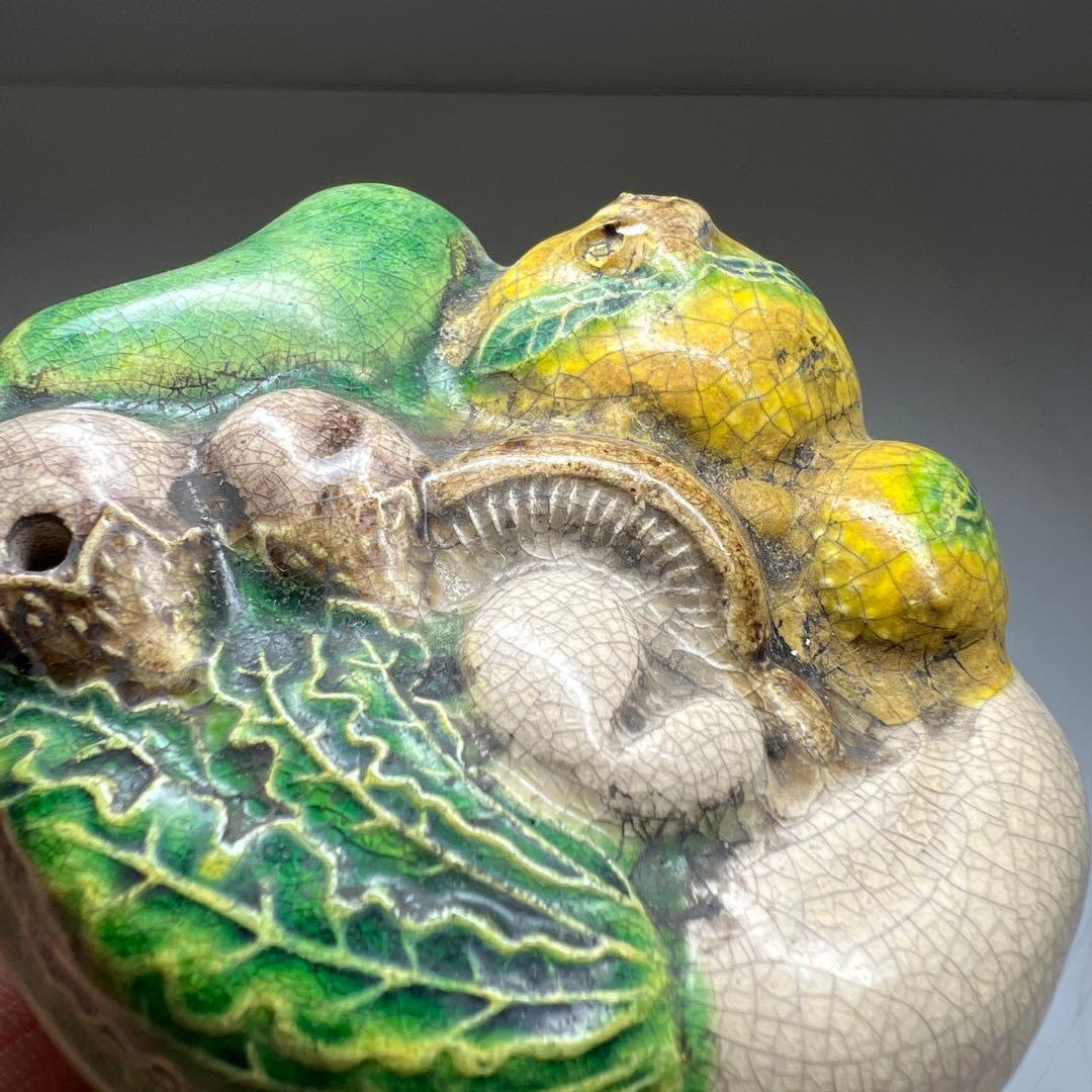 古代　中国　出来良　唐三彩水滴　幅約8㎝　東Y7-0522⭐︎2F