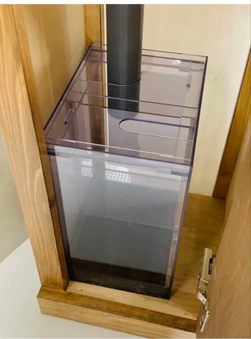 300ｘ300ｘ400オーバーフロー水槽セット　フランジ加工付 ブラックシリコン