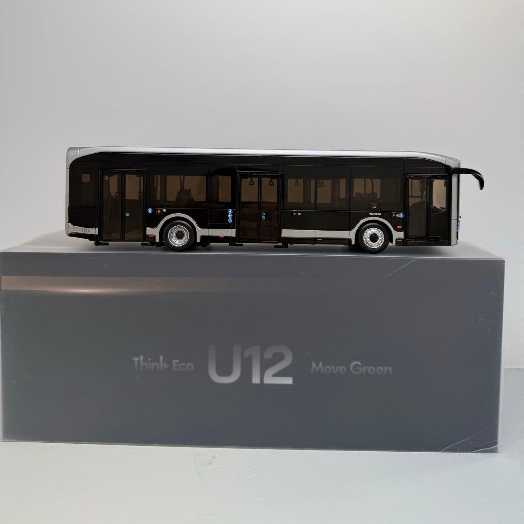 YUTONGバスモデルU12海外版ダイヤモンドモデル1:42バス純電気バスモデル