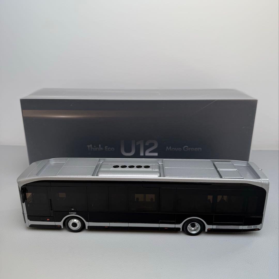 YUTONGバスモデルU12海外版ダイヤモンドモデル1:42バス純電気バスモデル