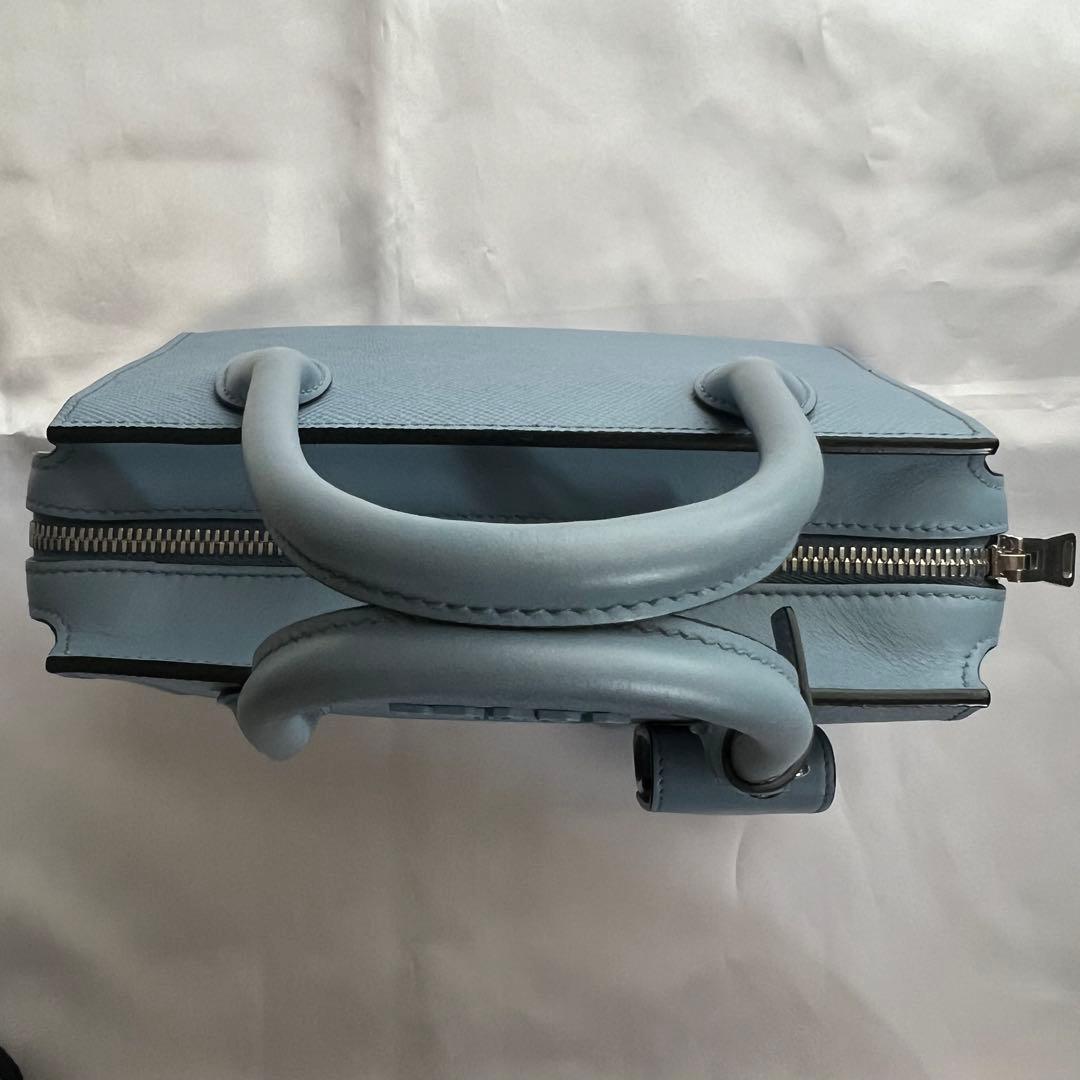 (ゆこ)PRADA ライトブルー ハンドバッグ ショルダーストラップ付き
