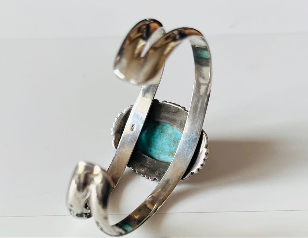 VINTAGE ビンテージ ターコイズ バングル　ブレスレット シルバー925