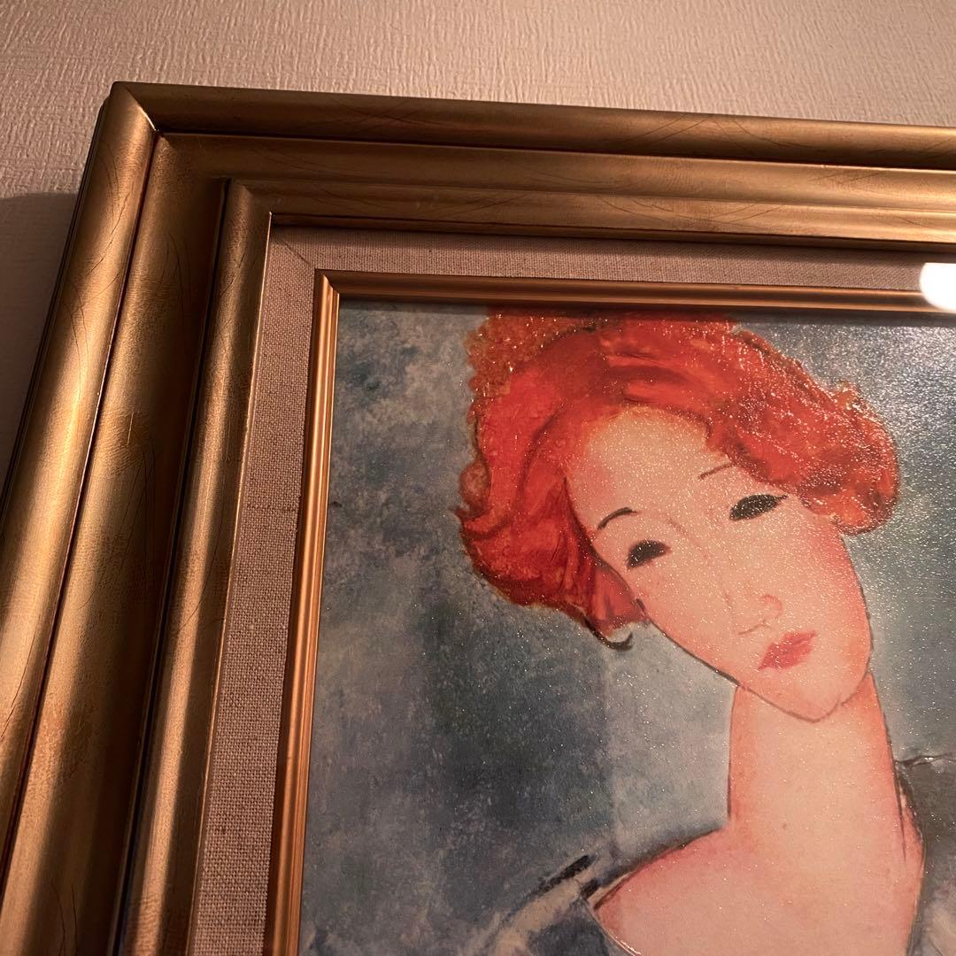 アメデオ・モディリアーニ 赤毛の女 立体複製名画 レプリカ 絵画