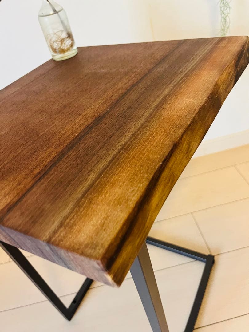 ブラックウォールナット　一枚板テーブル　ソファテーブル　サイドテーブル