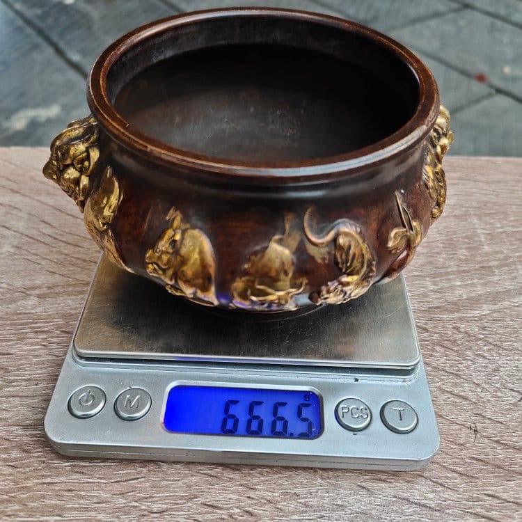 銅 細工 十二支香炉 茶道香炉 挿し香炉 仏堂香炉 装飾品 工芸品 置物
