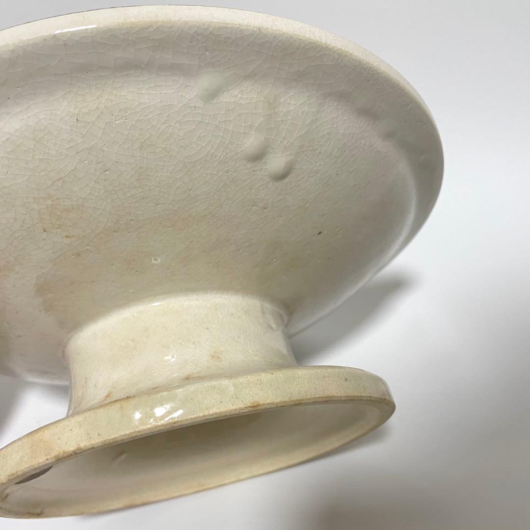 鉄絵 魚文 高坏皿 コンポート皿 中国美術 古玩 磁州窯 スンコロク スコタイ