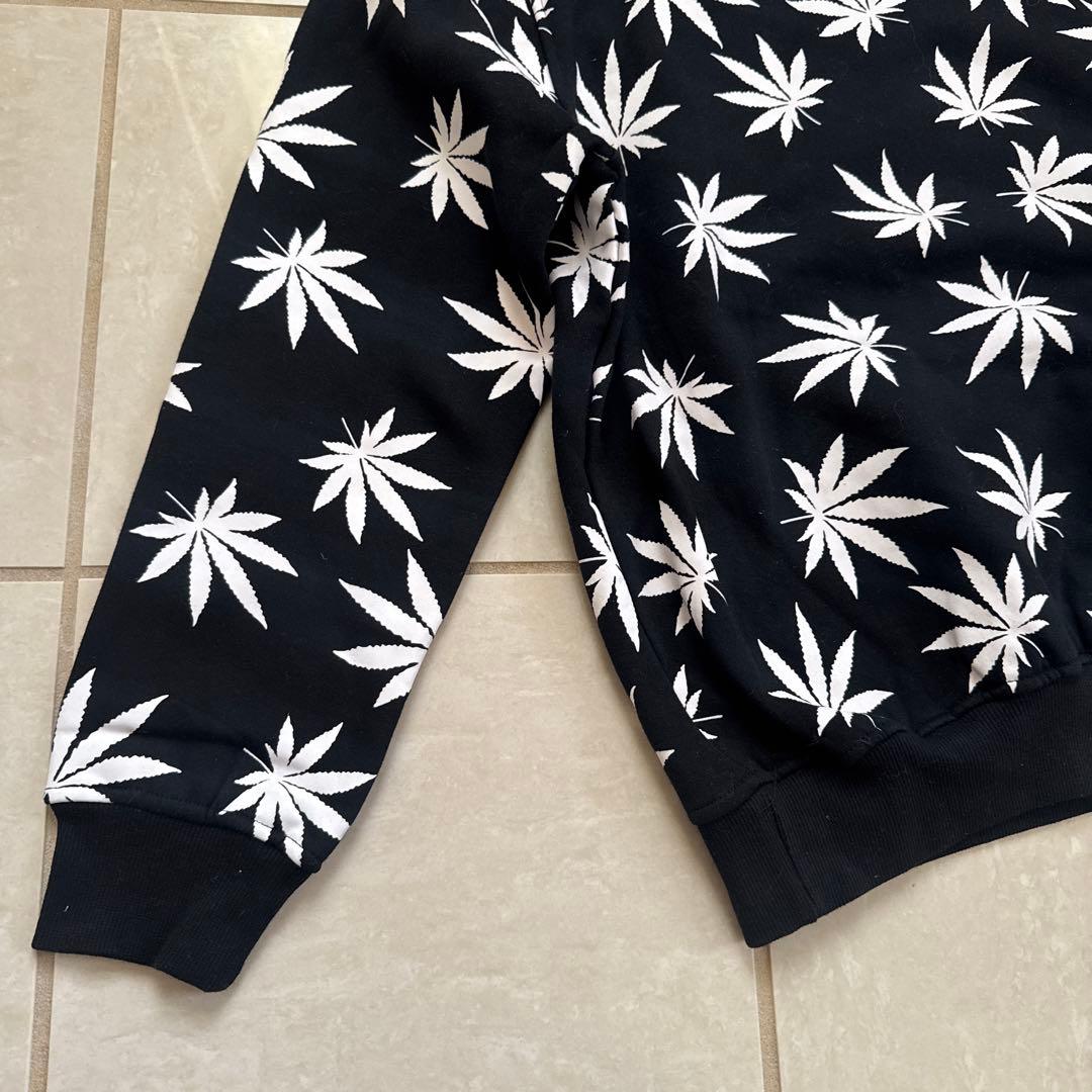 新品タグ付き HUF ハフパーカー長袖 LEAF PRINT HOODIE