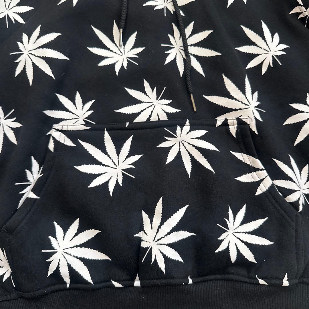 新品タグ付き HUF ハフパーカー長袖 LEAF PRINT HOODIE