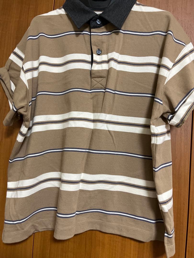 MACHATT マチャット　ボーダーラガーシャツ　ベージュ