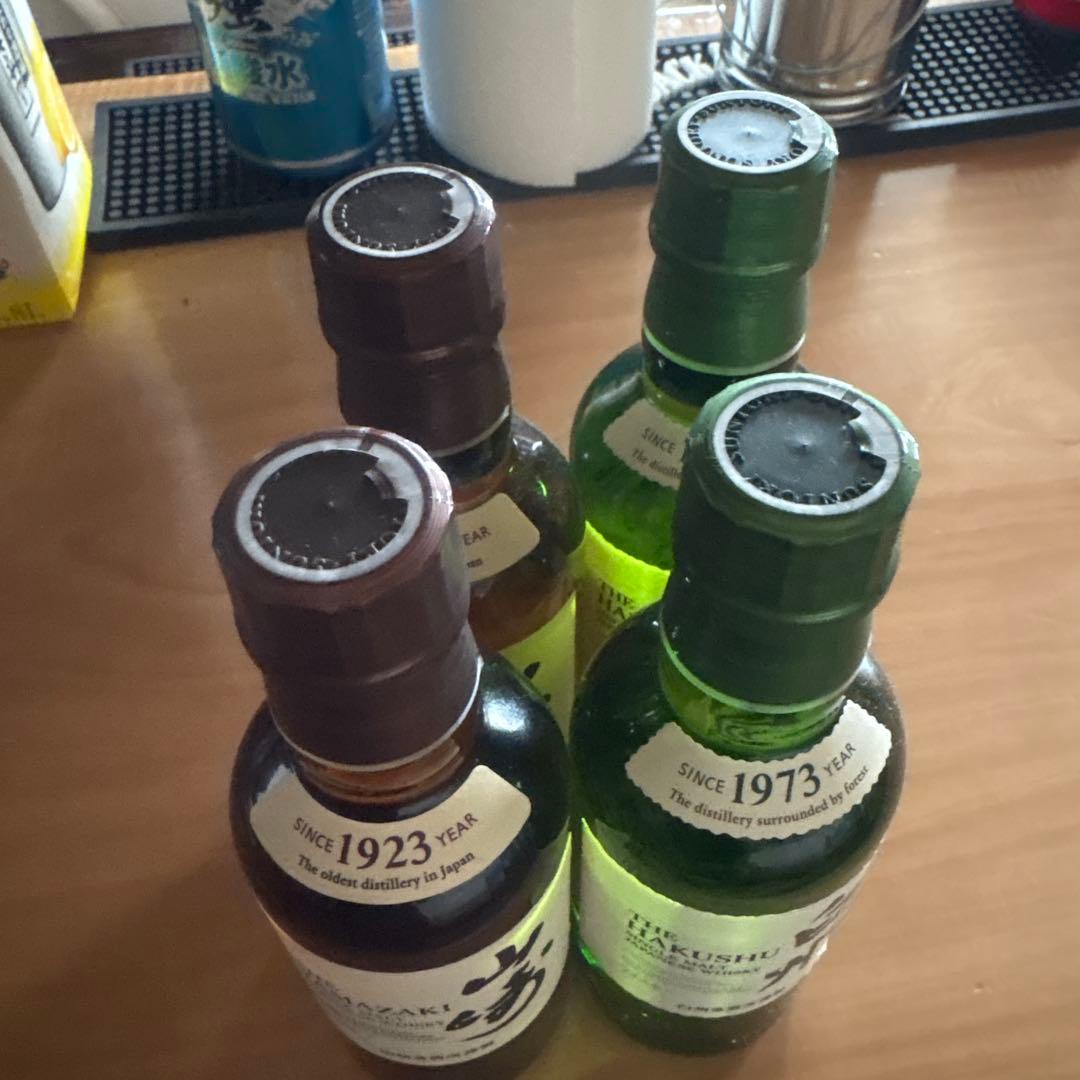 山崎・白州180ml ミニボトル 4本セット