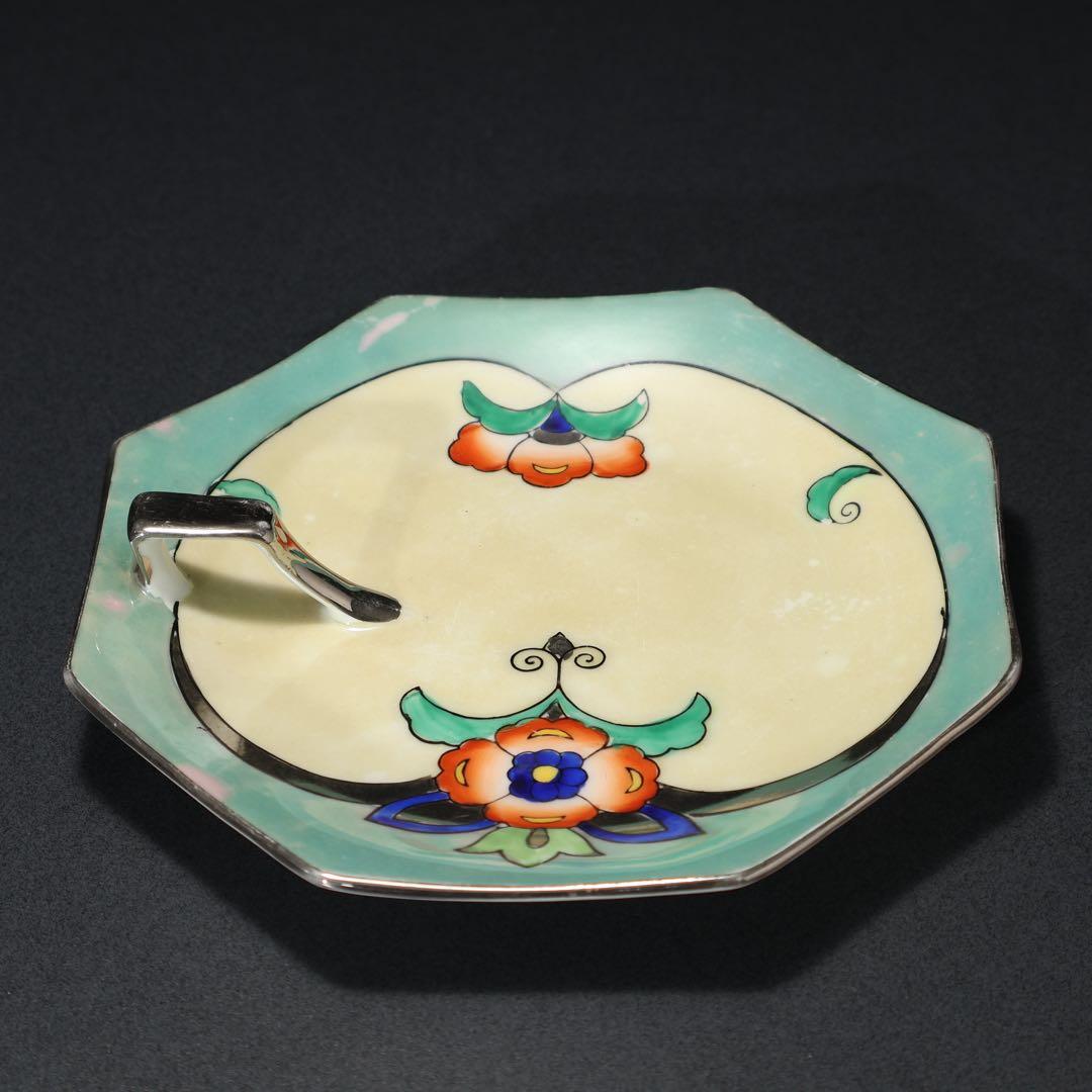 オールドノリタケ　ハンドル付八角皿　トレー　6R1549ダG