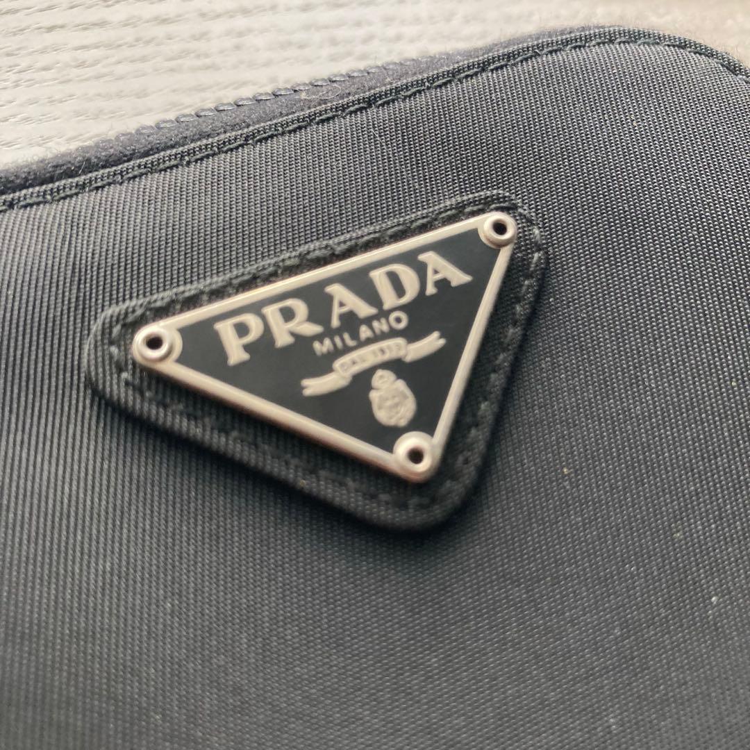 ＊Ｎ＊PRADA プラダ ナイロン ラウンドファスナー ケース