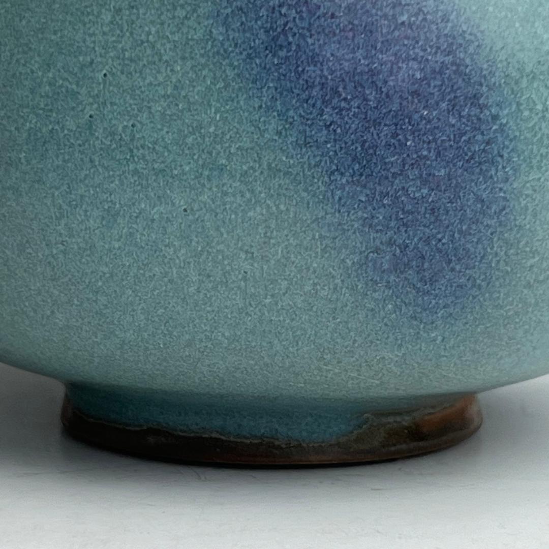 鈞窯天藍釉紫斑長頸瓶 中国古玩 中国美術 唐物 A960